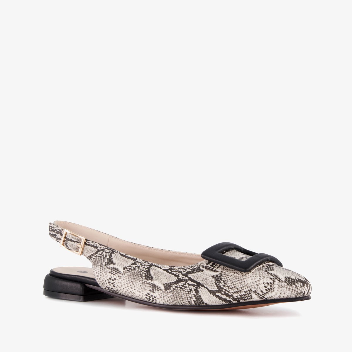 Nova dames slingbacks met slangenprint grijs - Maat 37