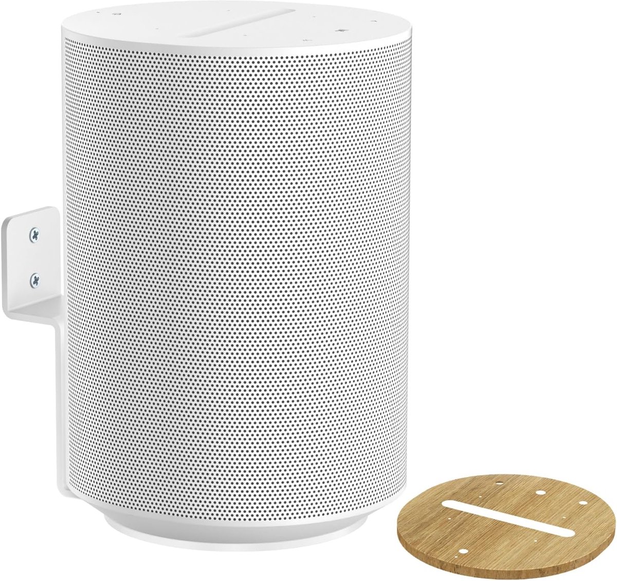 Muurbeugel Speaker - Wandmontage Houder - Ruimte Besparen - Stevig Ontwerp - 19x16x12cm - Wit