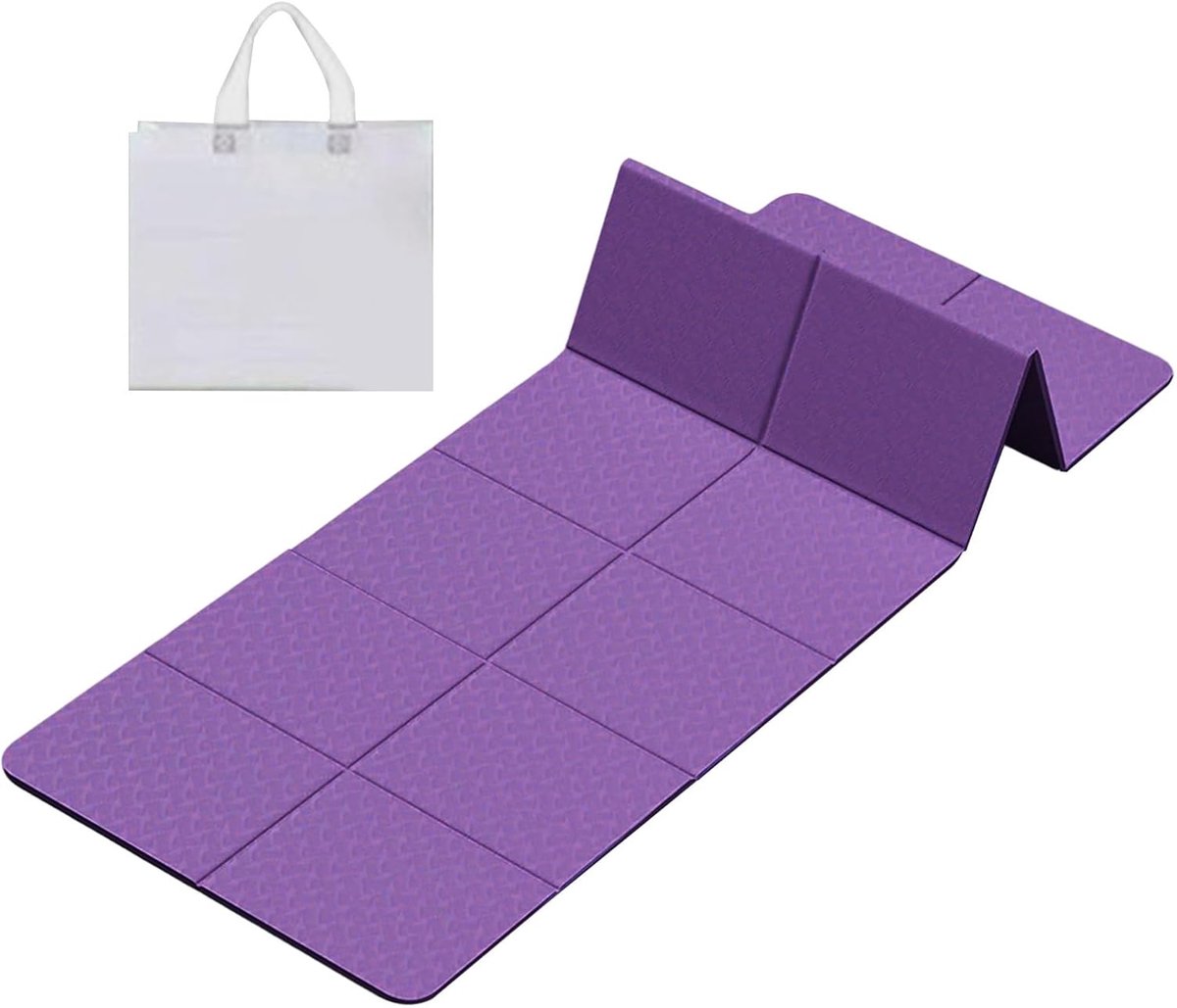 Opvouwbare Yogamat - Fitnessmat Reismat - Thuis Trainen - Antislip Oppervlak - 06 cm dik - Paars