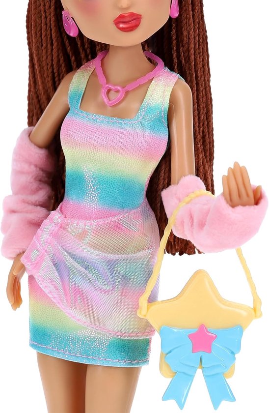 Modepop - Stijlvolle pop - Kinderen spelen - Articulatiepunten - 33.7 centimeter - Roze — afbeelding 3