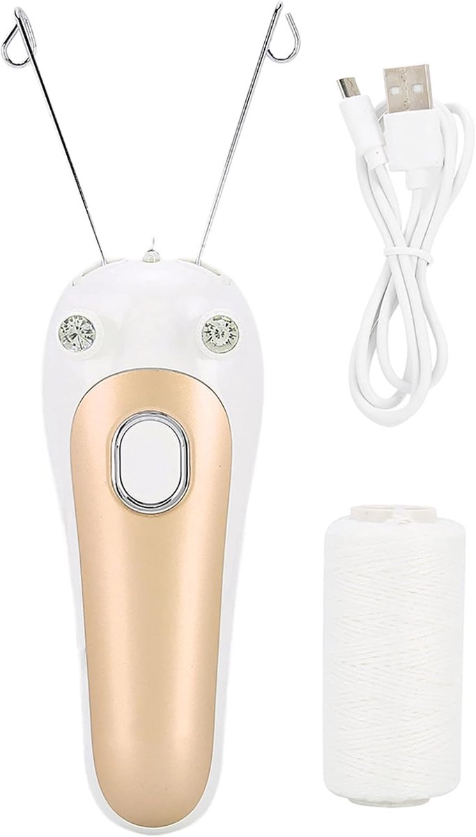 Elektrische Epilator - Gezichtshaarverwijderaar Draad - Fysieke Ontharing - USB Opladen Katoen