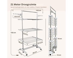 CLVP® Droogtoren Wasrek – Ruimtebesparend Droogrek – Opvouwbaar Wasrek – Ultimate