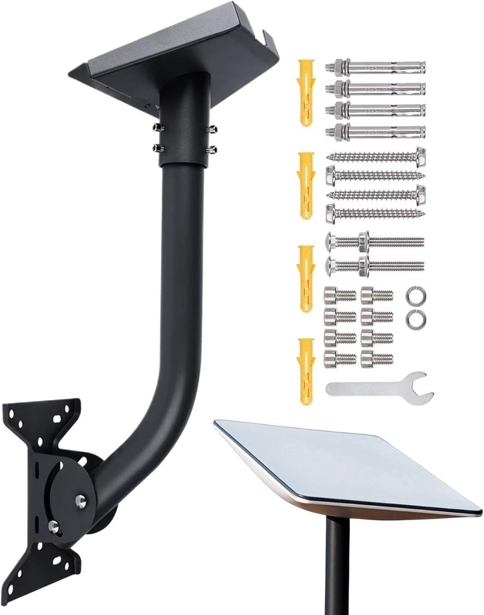 Antenne Beugel - Montagehouder - Buiten Installatie - Flexibele Hoek - 53x19x13 cm - Zwart