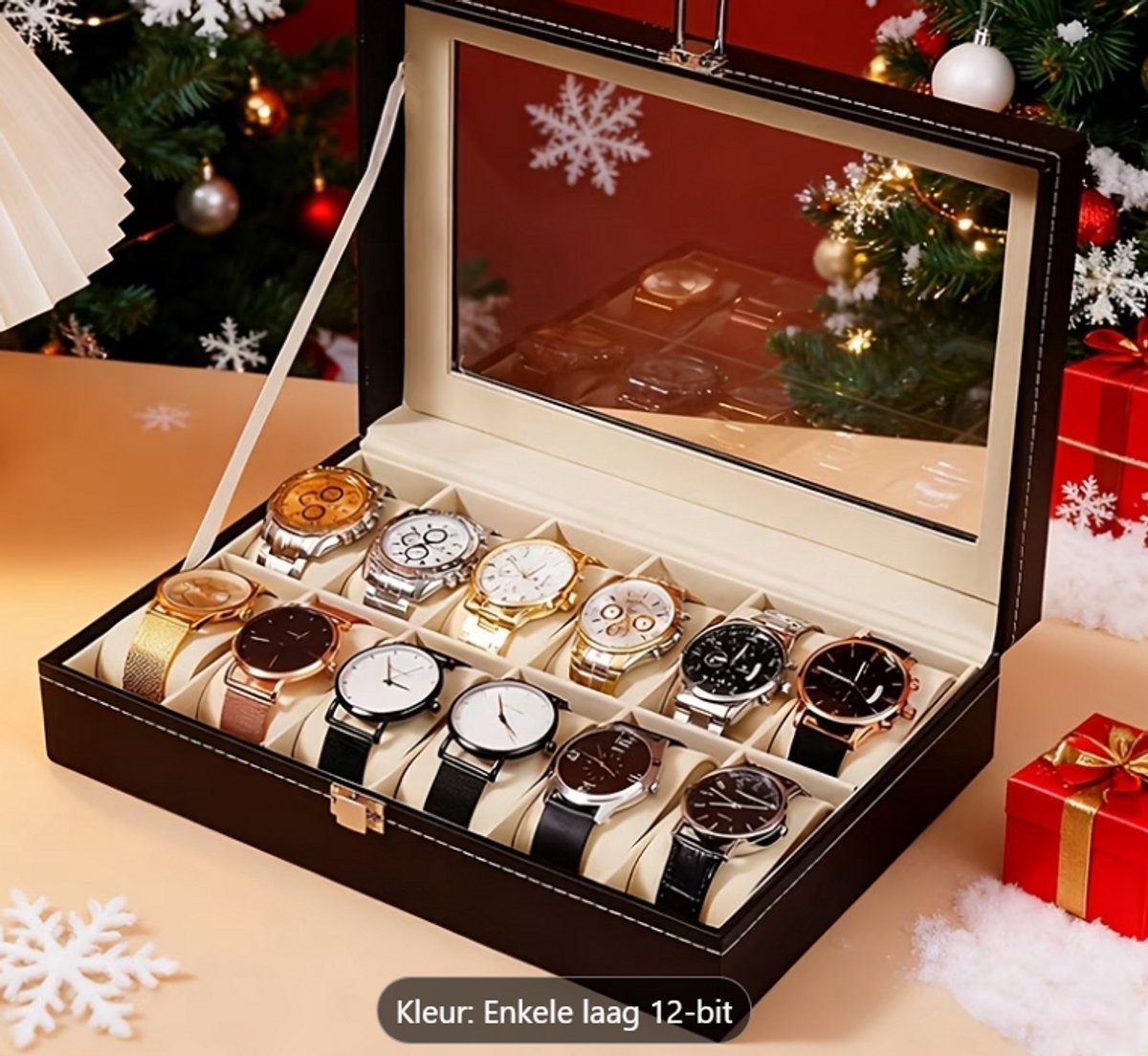 Een Horloge Opbergdoos met 12 Vakken