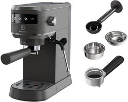 Espresso Cappuccinomachine - Koffiezetapparaat - Luxe Koffie Maken - Geïntegreerde Melkopschuimer - 25 x 10 x 10 cm - Zwart Inox