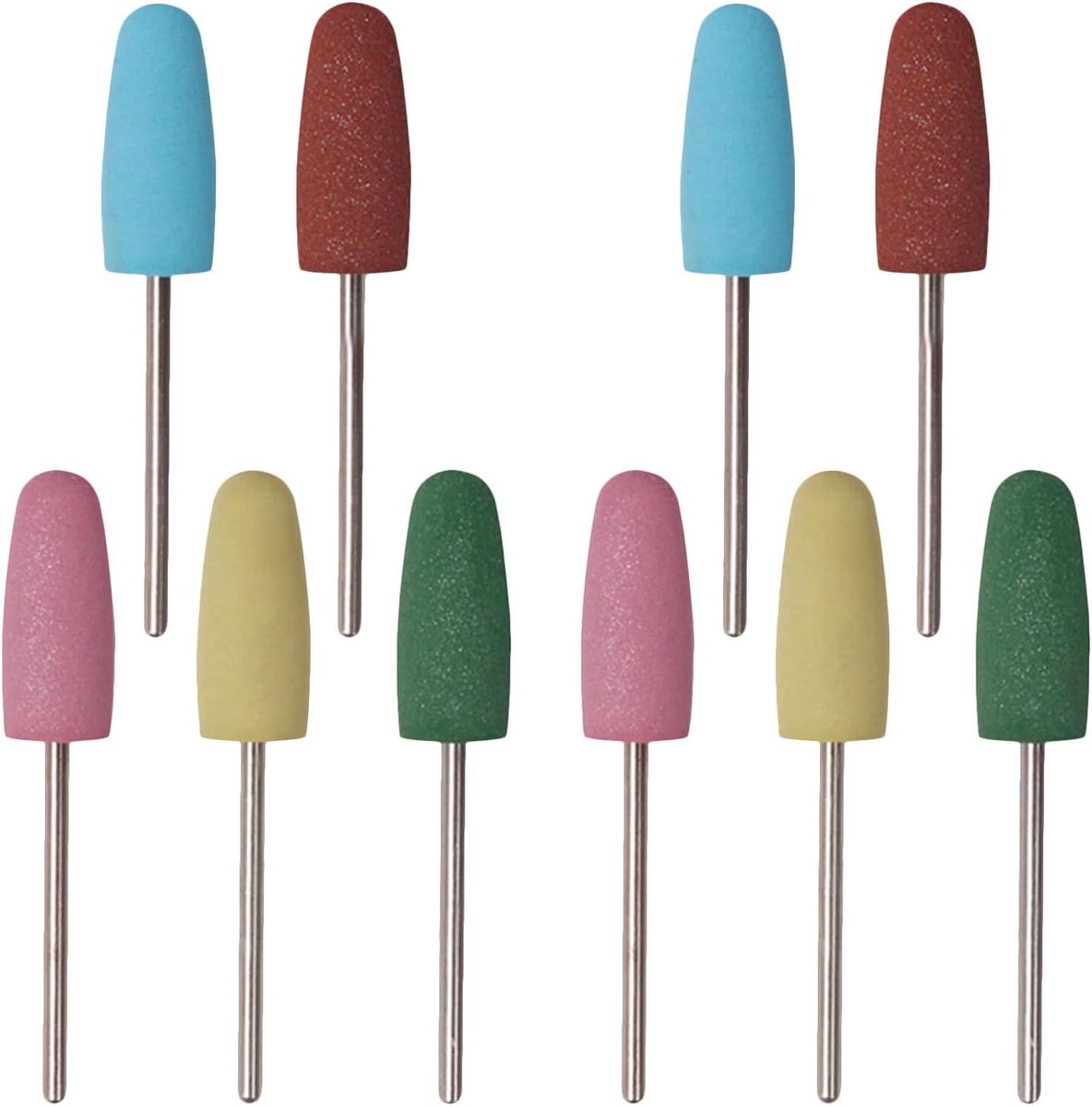 Nagelfrees Rubber Polijstkappen - Manicure Accessoires - Nagels Gladmaken - Zacht Rubber Materiaal - 5.7 x 1 cm - Meerkleurig