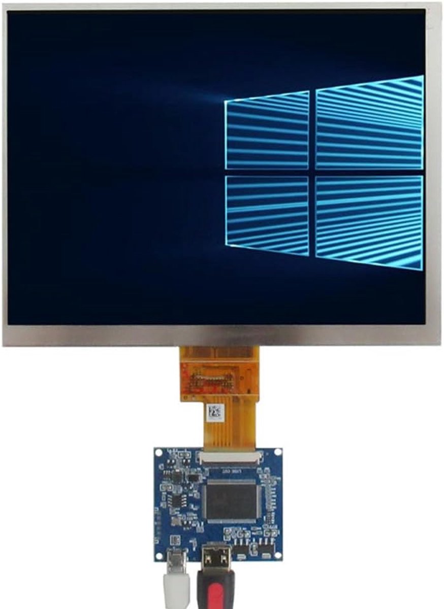 Draagbaar LCD Scherm - Hulpscherm Mini Monitor - Extra Werkruimte - Geïntegreerde Controller - 8 Inch IPS
