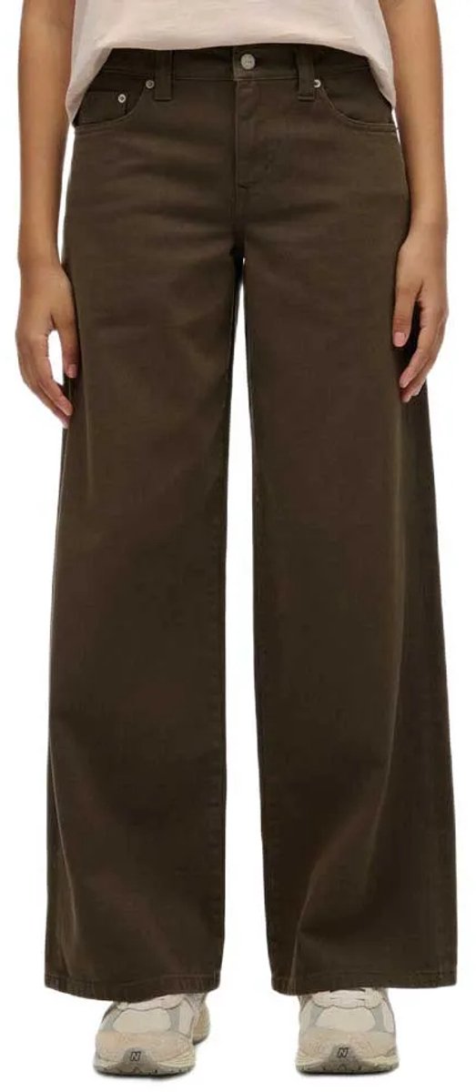 Superdry Baggy Broek 30 30 Vrouw Groen
