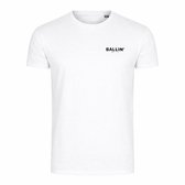 Heren Tee SS met Ballin Est. 2013 Backprint Cross Shirt Print - Wit - Maat M