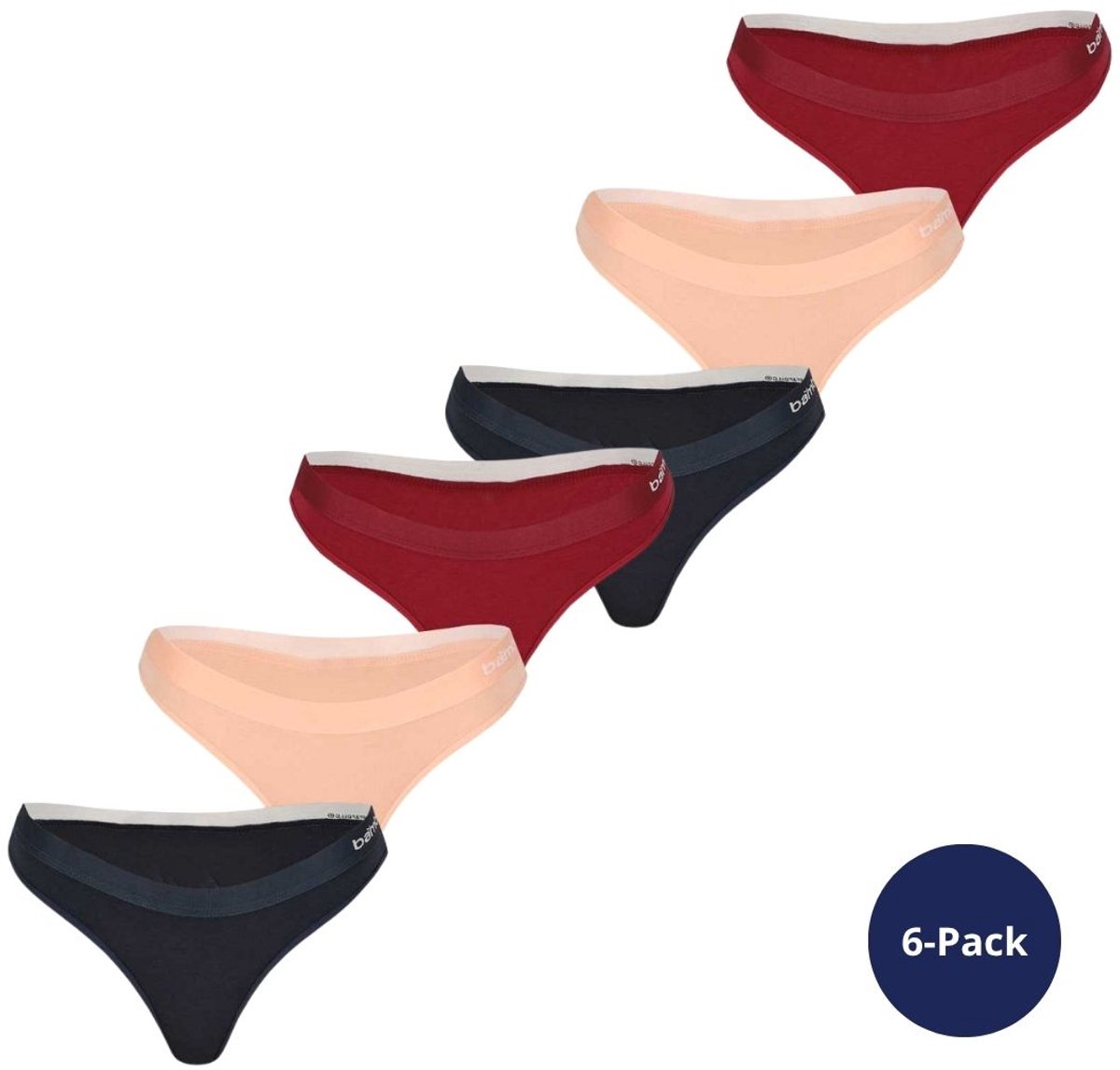 Morethansocks - Bamboe string dames - 6-Pack - String dames - Bamboe ondergoed - Bamboe
