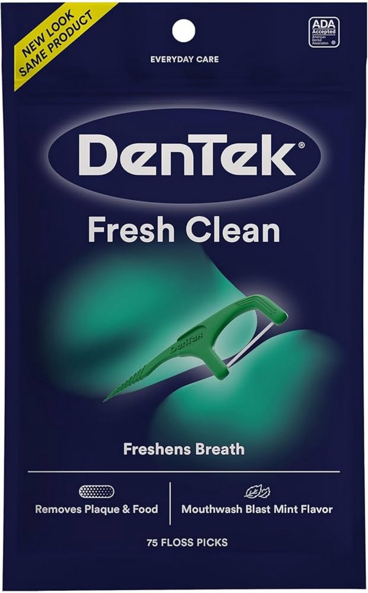 DenTek Mint Flosdraad met Houder - Tandheelkundige Producten - 75 Stuks