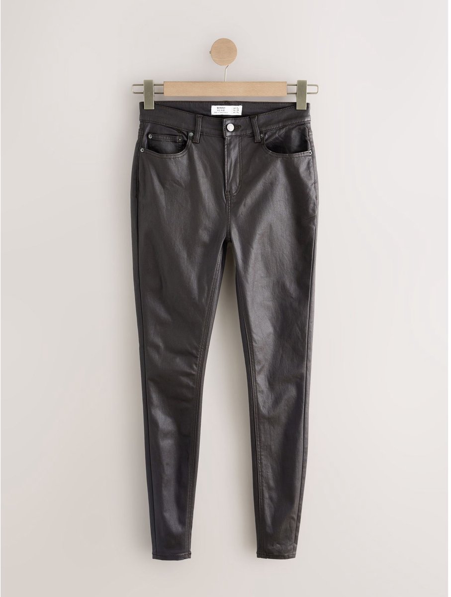 Next - Dames - Skinny jeans met coating - Bruin