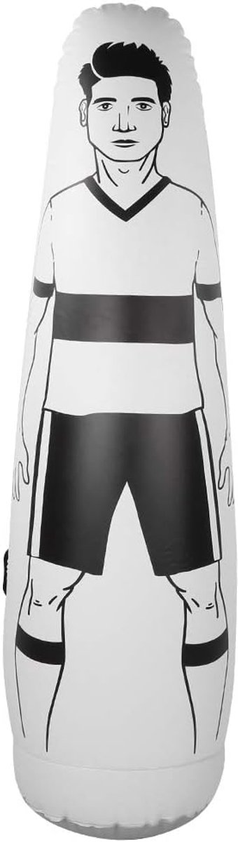 Voetbal Trainingsdummy - Opblaasbare Verdediger - Voetbaltraining Verbeteren - Schokabsorberend PVC - 175 x 50 cm - Zwart