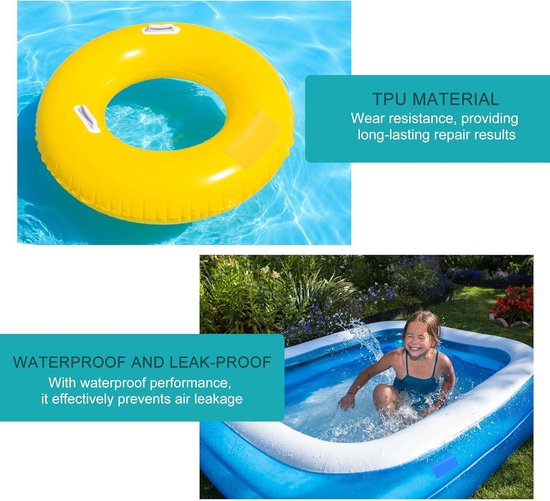 Reparatietape Set - Waterdichte Plakstrips - Opblaasbaar Repareren - Zelfklevend TPU Materiaal - 15 Meter Rol - Geel van Merkloos — afbeelding 5