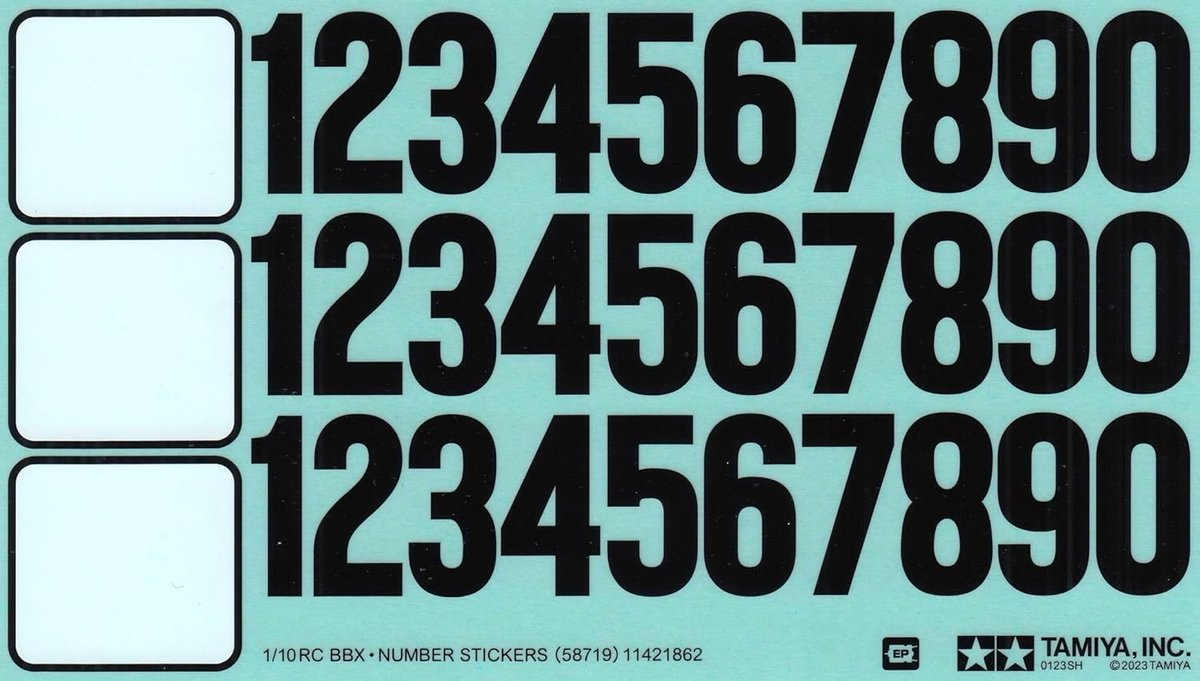 RC Stickers - Modelbouw Onderdelen - RC Auto - Startnummers - 185x105mm - Veelkleurig