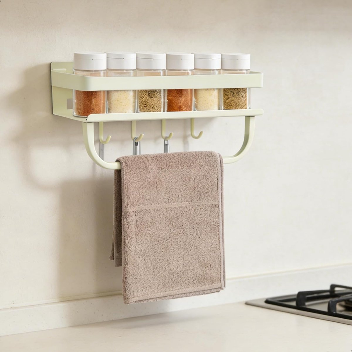 Kruidenrek - Keuken Organizer - Ruimte Besparen - Met Haak - 30x10x7 cm