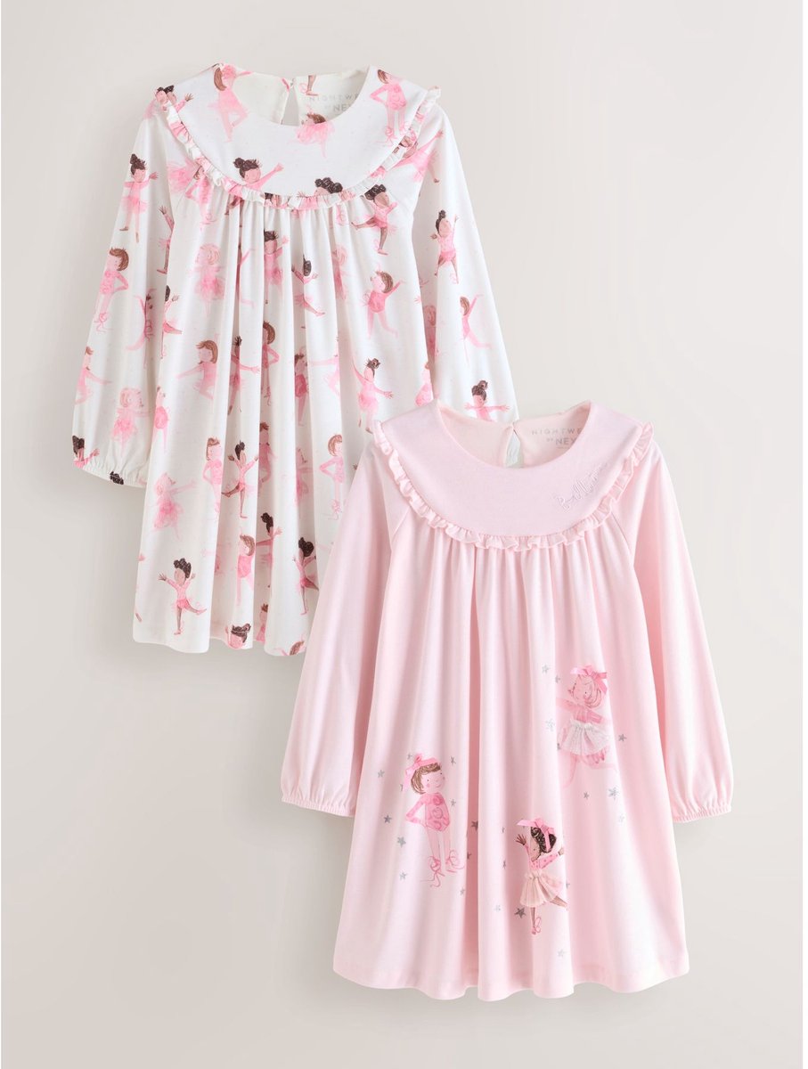 Next - Meisjes - Set van 2 nachthemden - Roze