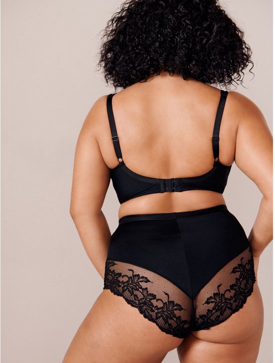 Next - Dames - F-K cup beha met ultiem comfort, gewatteerde bandjes, zonder vulling, zonder beugel en met zijsteun - Zwart