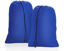 Elkuaie Vuile Waszak - Reis - Groot Vouwbaar Met Koordsluiting Voor Reizen En Dagelijks Gebruik - 2 Stuks - Blauw