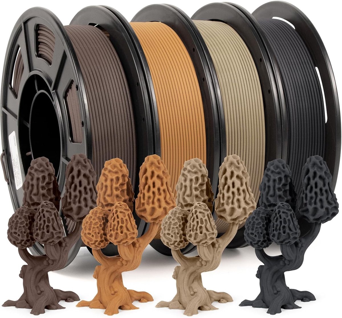 3D Print Filament - PLA+ Materiaal - Modelbouw - Houtvezel Composiet - 1.75mm Diameter - Multi-kleur
