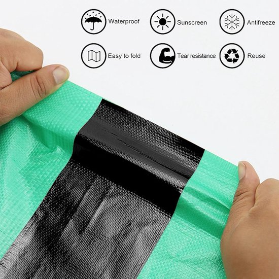 Reparatie Tape - Waterdichte Patch - Tent Herstellen - UV-Bestendig Zwaar - 8cm x 10m - Zwart van Merkloos — afbeelding 3