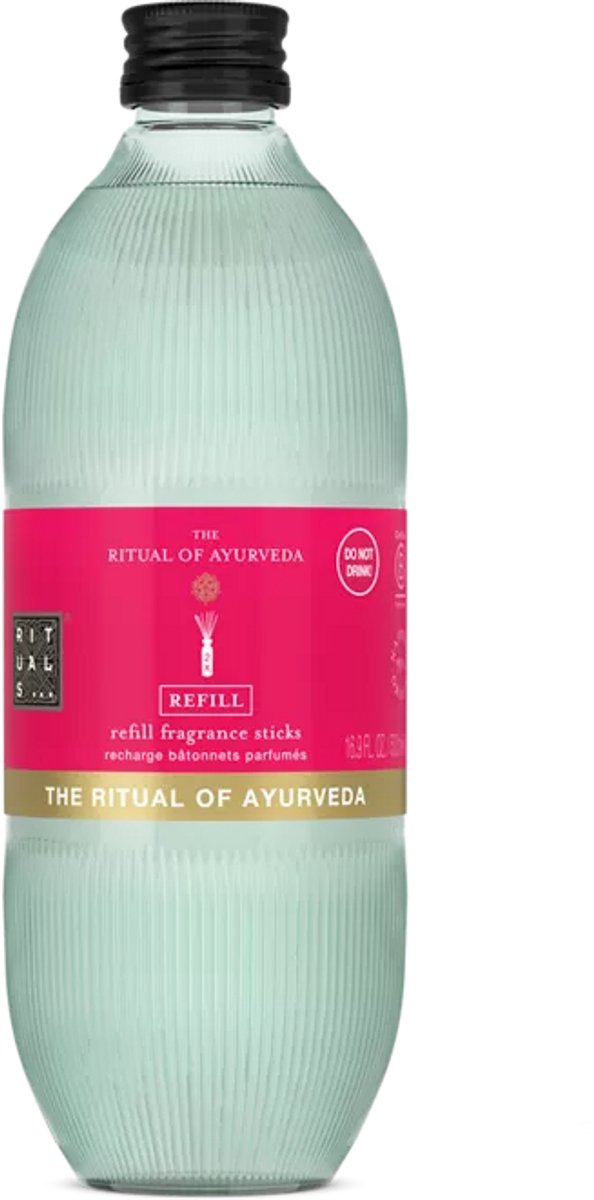 Rituals - Navulling voor Geurstokjes - 500 ml - Ritual of Ayurveda - Indiase Roos Zoete Amandelolie - Refill