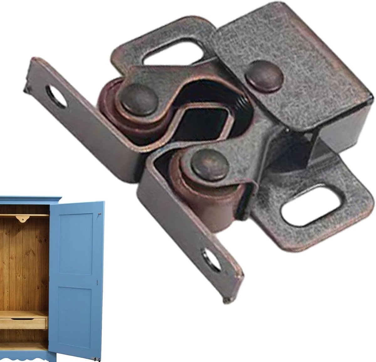 Kastdeur Magneet - Meubelsluiting - Kasten Sluiten - Slijtvast Ontwerp - 3.5cm - Brons