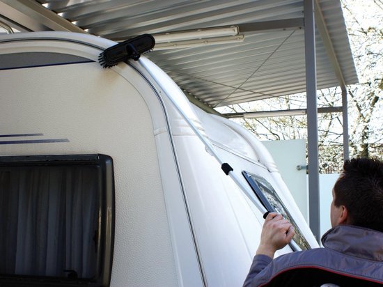 Verlengstuk Borstel - Telescopische Steel - Auto Buiten Reinigen - Zachte Handgreep - 90-150 cm — afbeelding 2