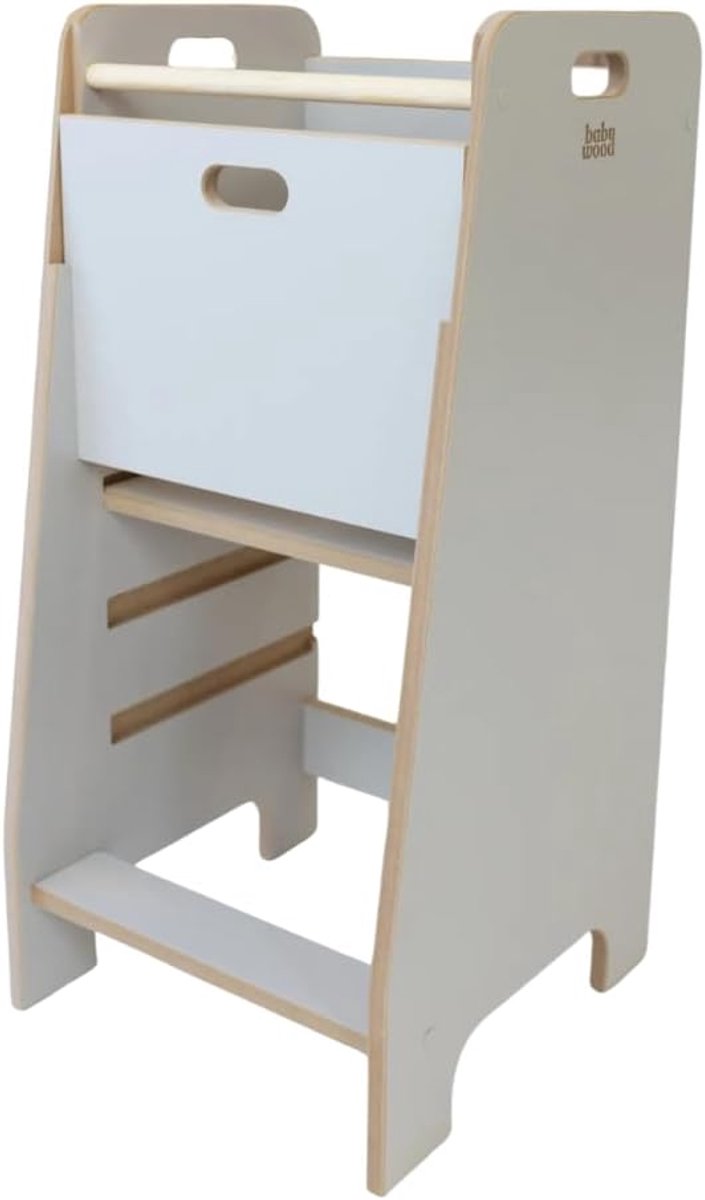 Leertoren Comfort - Keukenhulp Kinderen - Samen Koken - In Hoogte Verstelbaar - 85cm Hoog - Kasjmier