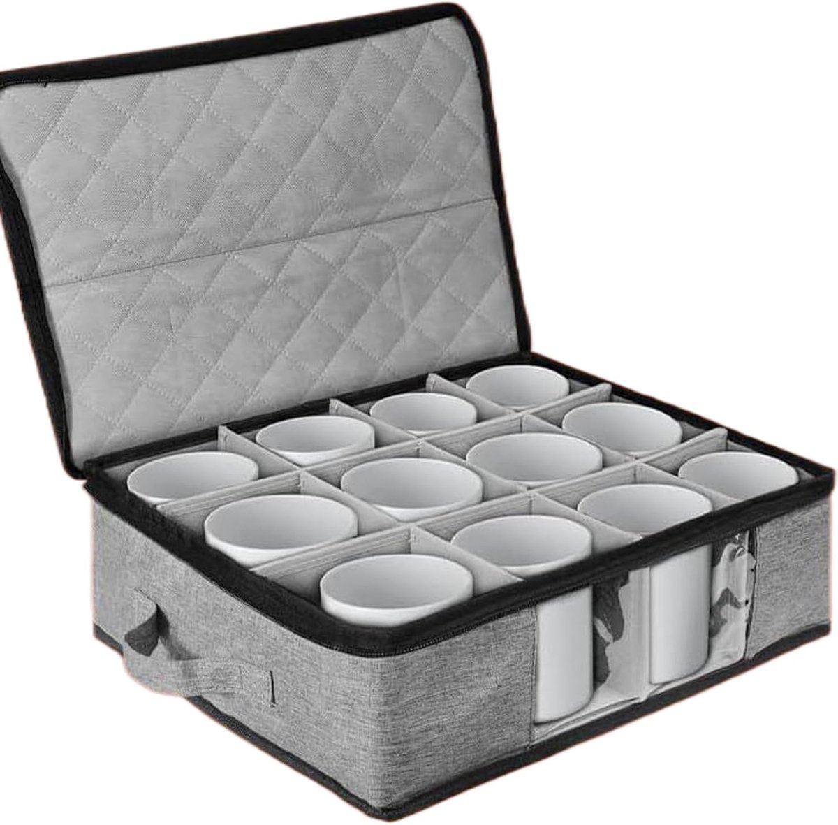 Mok Organizer - Kopjes Opbergdoos - Kast Ordenen - Stapelbaar Ontwerp - 43x33x13cm