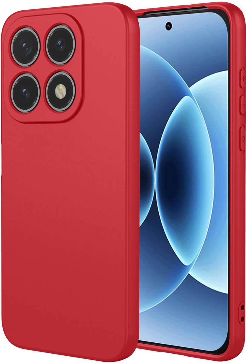 MobyDefend Hoesje - Geschikt voor Xiaomi 17 - Matte Siliconen Backcover - Framboosrood