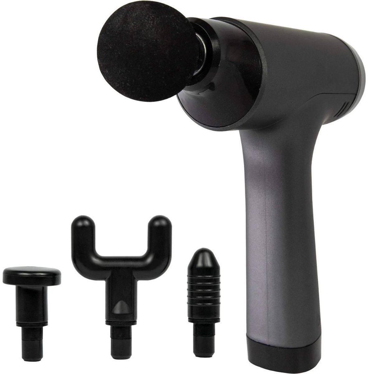 FlexVer® Massage Gun - Pistool - Theragun - 4 Opzetstukken - Zwart