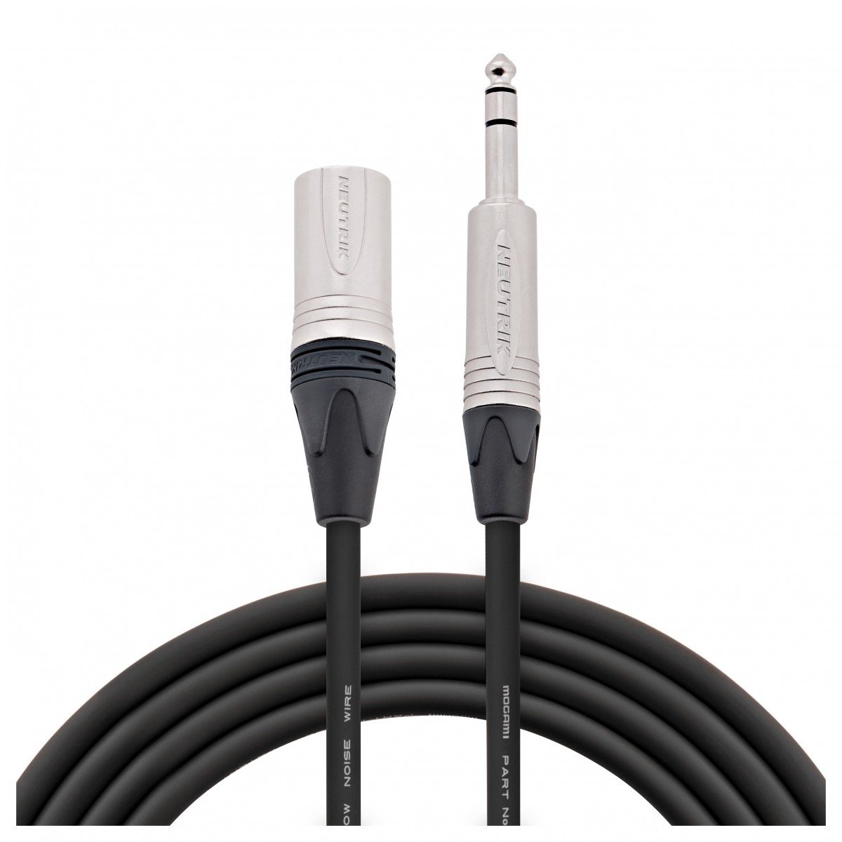 Studiospares Pro Neutrik XLR Male - Balanced Jack Mogami Kabel, 60cm Zwart