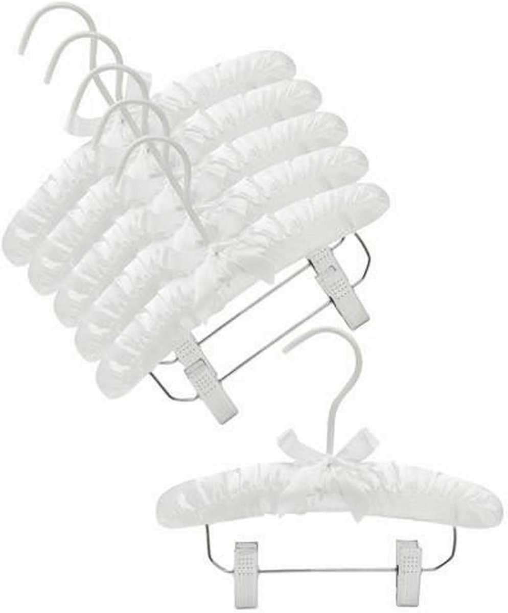 Baby Hangers - Kledinghangers - Baby Garderobe - Verstelbare Clips - 10 Inch - Wit