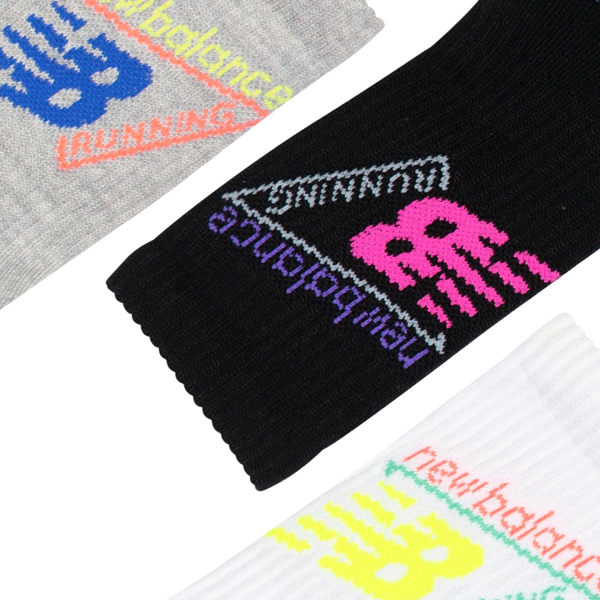 New Balance Youth Active Graphic Crew Socks 3 Pack Unisex Sportsokken - ASSORTED COLORS — cadeau in Cadeau-ideeën - foto 3