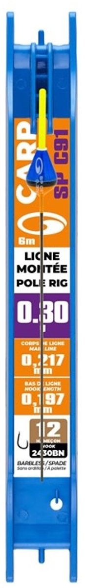 Garbolino Klaagemaakt Lijntje Competition SP C91 (6m) - Maat : Dobber 0.8g - Fluoro Power 0.217mm - Fluoro Power 0.197mm - Haak 10 (2430BN)