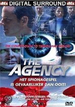 De DVD-hoes van 'The Agency' toont een oog, gezichten en parachutisten. Tekst: 'The Countdown to Terror Has Begun!'.