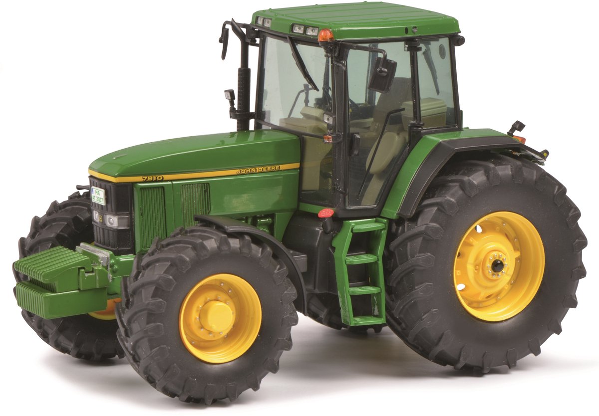 John Deere 7810 groen / geel, tractor - Schuco Pro.R18 S00263 - Resin model