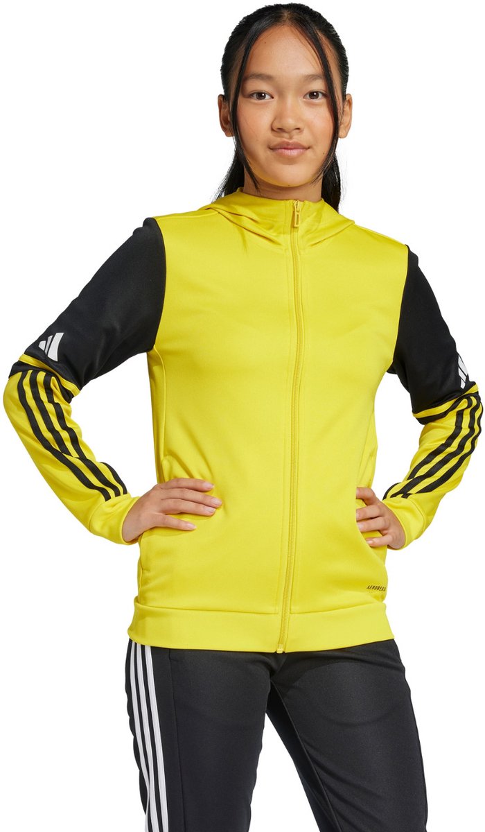 adidas Squadra 25 Hoodie Kinderen Geel;Zwart - Maat 152cm