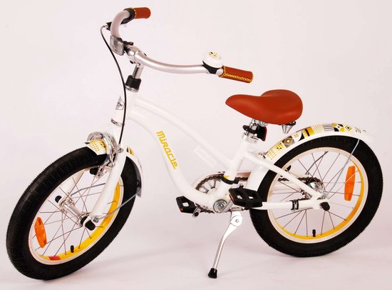 Volare Miracle Cruiser Kinderfiets - Meisjes - 16 inch - Wit - Prime Collection van Volare — afbeelding 5