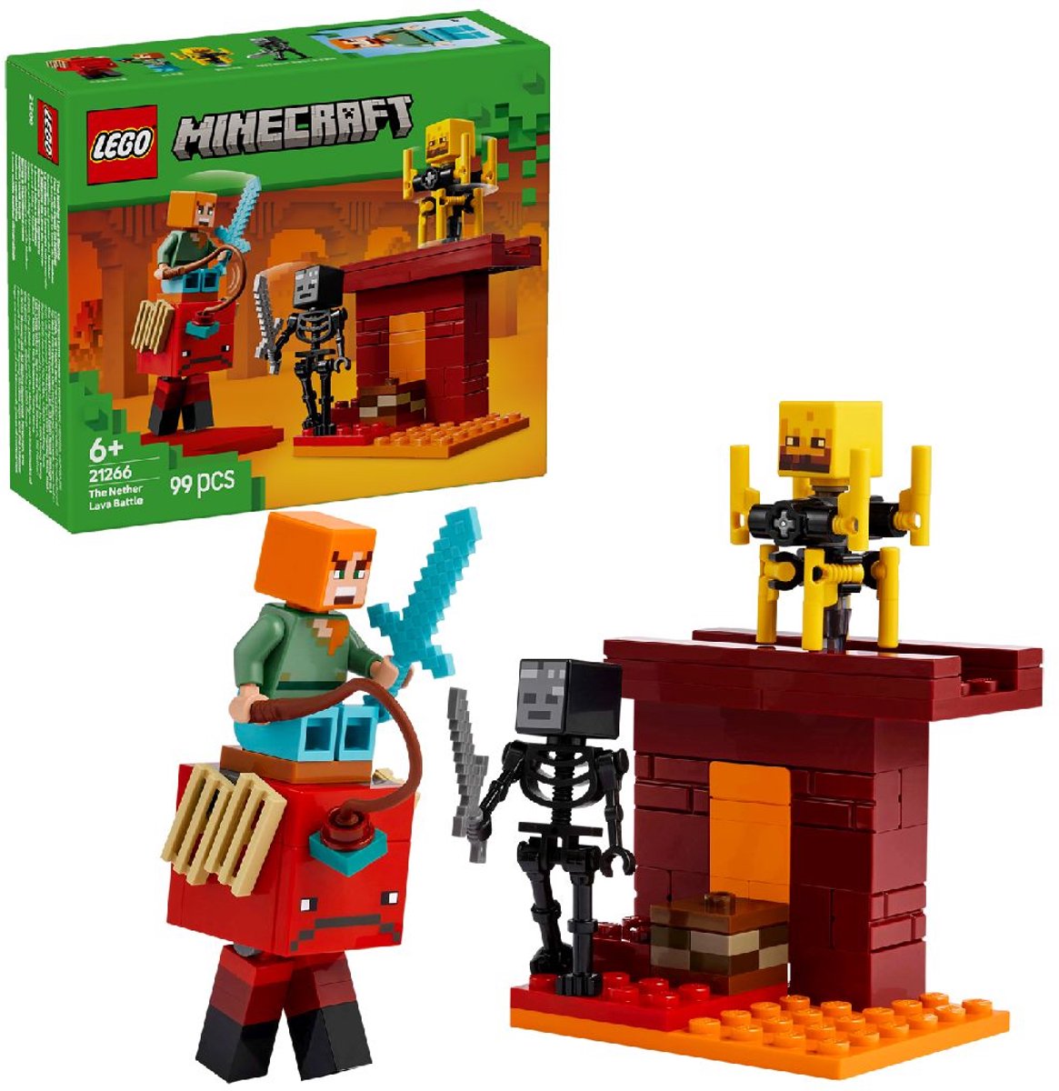 LEGO Minecraft De lavastrijd in de Nether voor kinderen - 21266 — afbeelding 15