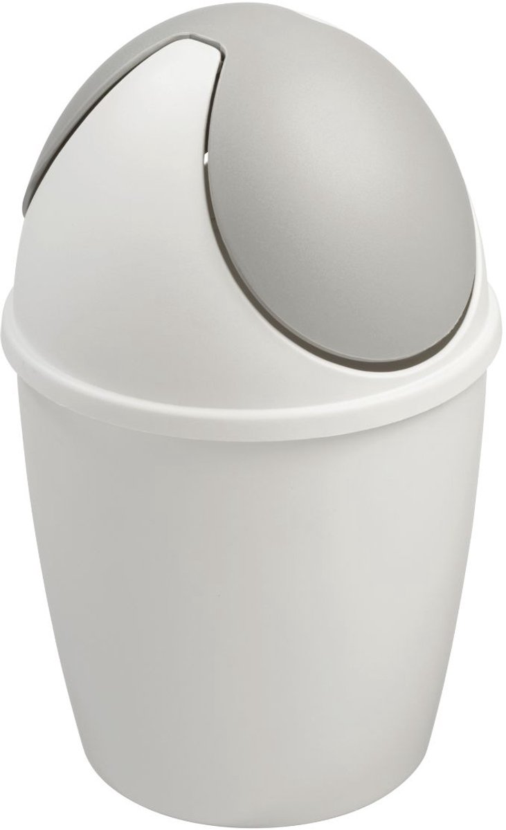 Sunware Tiglio tafelafvalbak - 1.5L - met swing deksel - wit/grijs