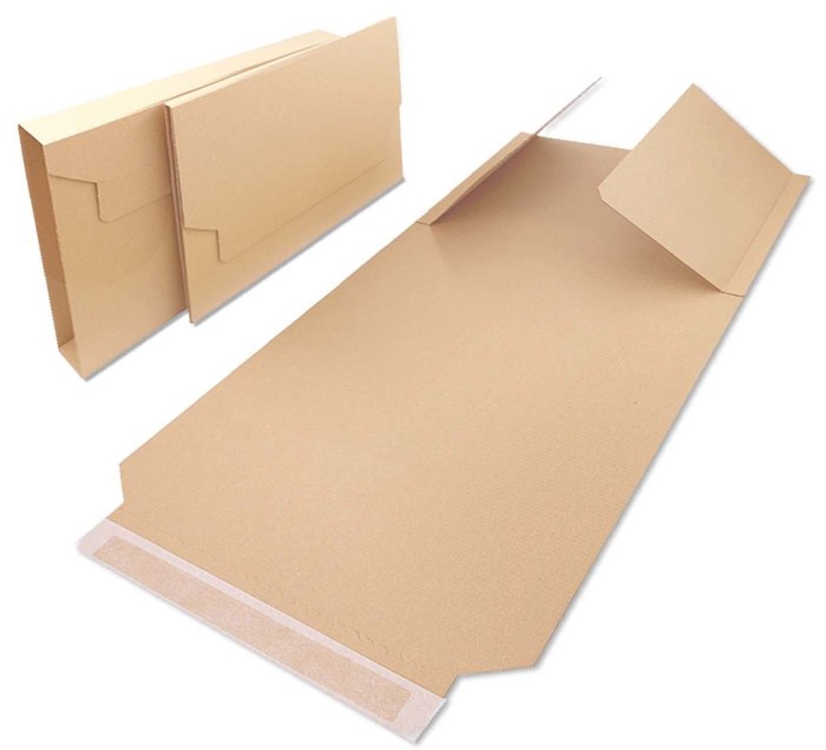 Heykapak BV4 Serie - Karton Owijka - 310x250x20-70mm - Natuurlijk Bruin - Multimail