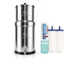 Aquaticstream 8.5L Gravity Filtration System™ | Coldstream FTO+ Filters + Stainless Steel Spigot (berkey alternatief)