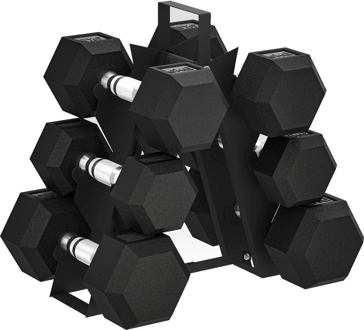 SPORTNOW Halterset - Metaal - 34x10x32cm - Zwart