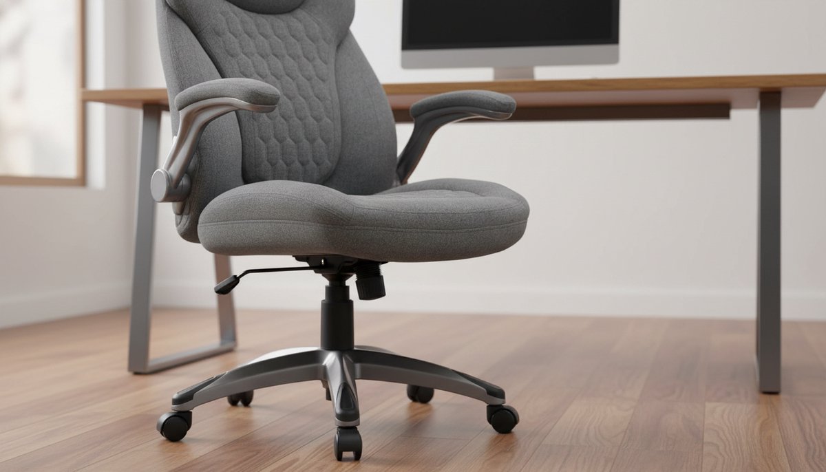 Ergonomische Bureaustoel 200 kg – Casa Velluto Titan Pro Executive – Hoge Rug met Hoofdsteun, Verstelbare Hoogte, Klapbare Armleuningen, Kantelfunctie, Directiestoel voor Kantoor & Vergaderruimte – Grijs