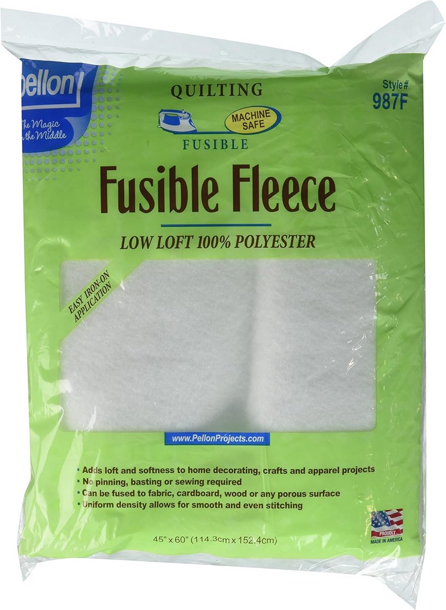 Smeltbare Fleece - Tussenvoering - Naaien - Geen Spelden Nodig - 60x45 Inch - Wit