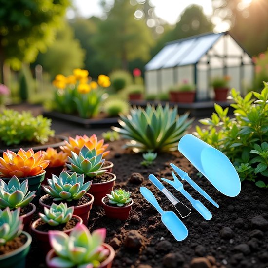 Mini Tuingereedschap Set - Planten Helper - Succulent Verzorging - Compact Ontwerp - 22.5cm Lengte - Blauw van MINI — afbeelding 2