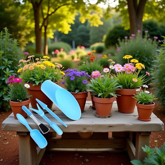 Mini Tuingereedschap Set - Planten Helper - Succulent Verzorging - Compact Ontwerp - 22.5cm Lengte - Blauw van MINI — afbeelding 4