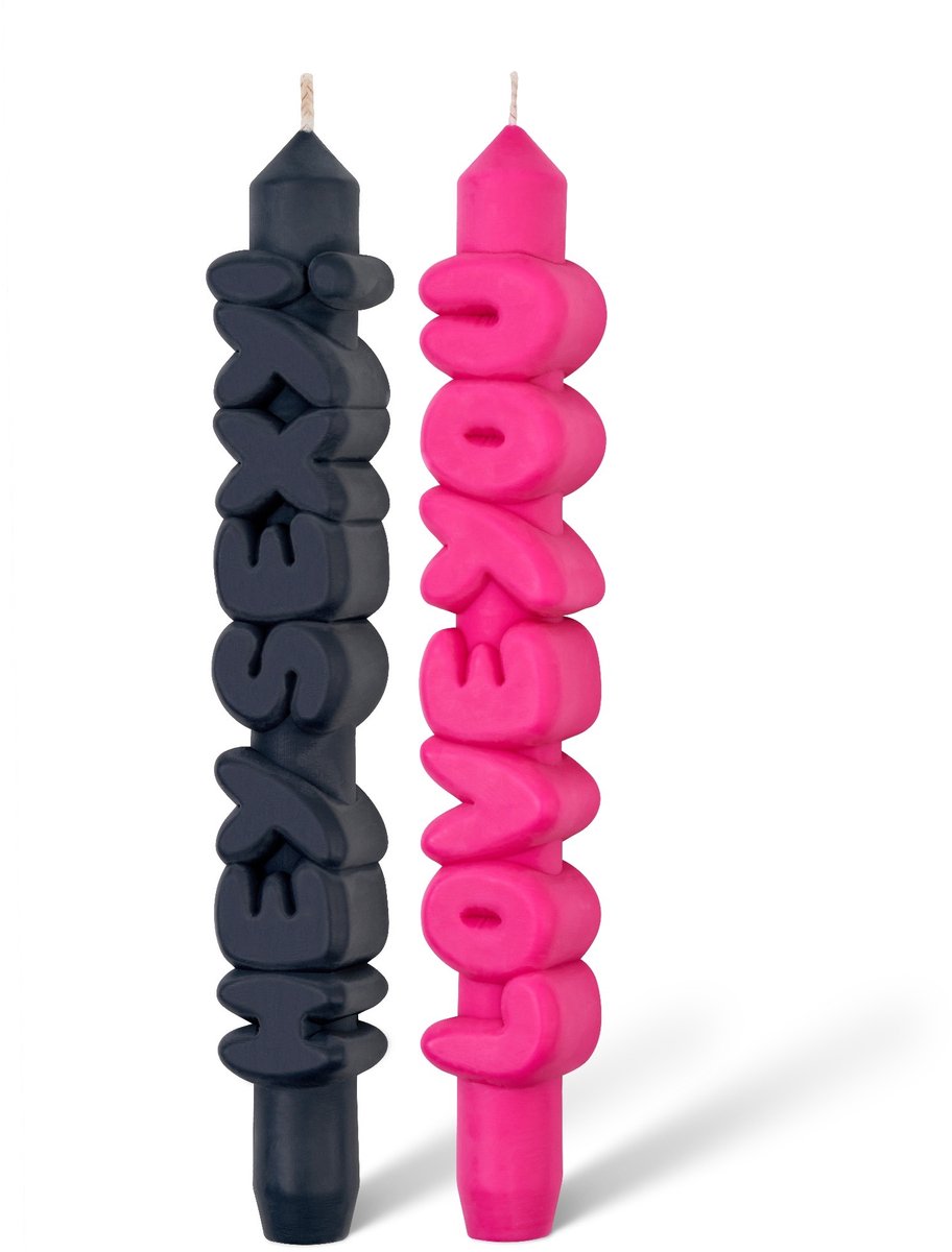 3D kaars set - Love you + Hey sexy